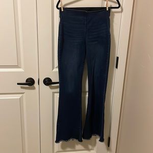 Knox Rose dark wash flare jeans.